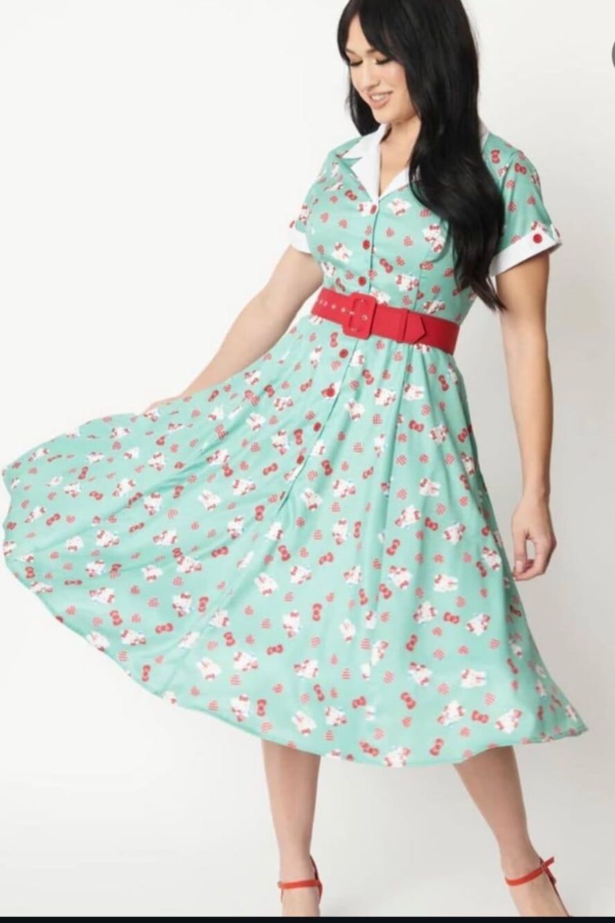 Hello Kitty X Unique Vintage Dress - Picture 1 of 9